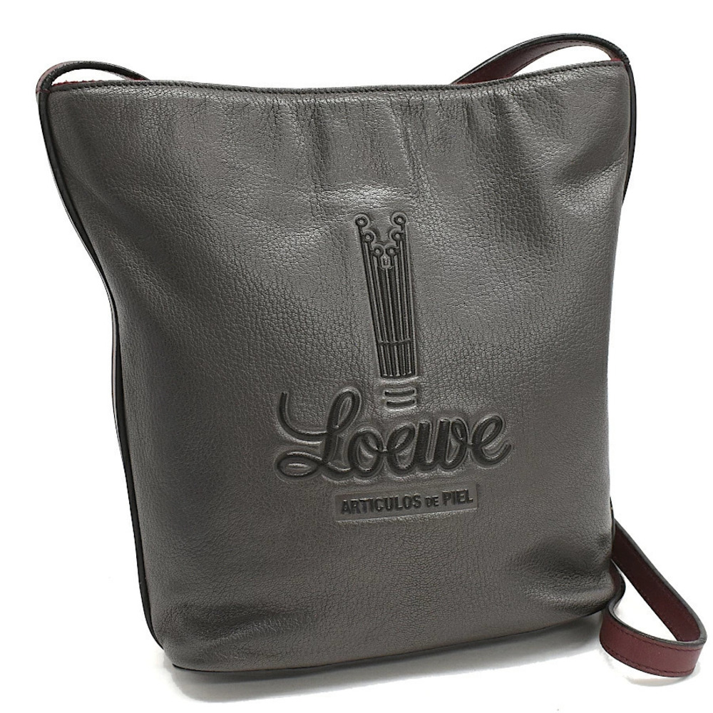 Loewe Crossbody Bag Leather Black Bordeaux Purple